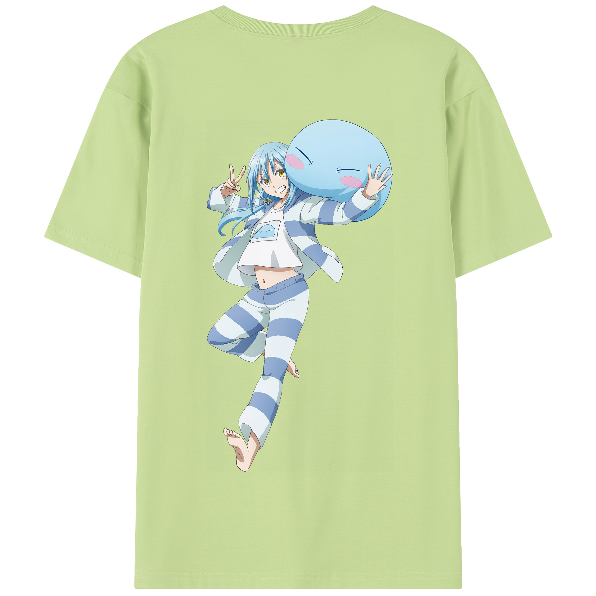 （画像用） 転スラ Regarding Reincarnated to Slime 綿100％半袖Tシャツ（背面プリント）